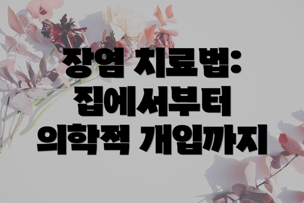 장염 치료법: 집에서부터 의학적 개입까지