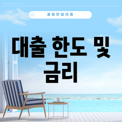 대출 한도 및 금리