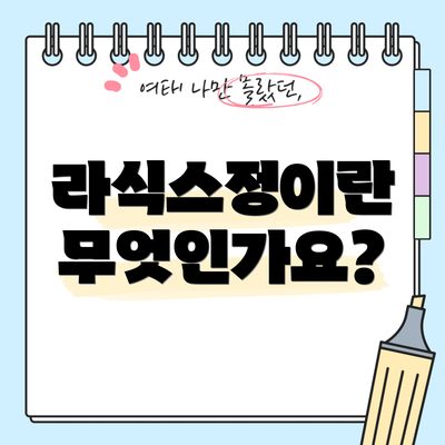 라식스정이란 무엇인가요?