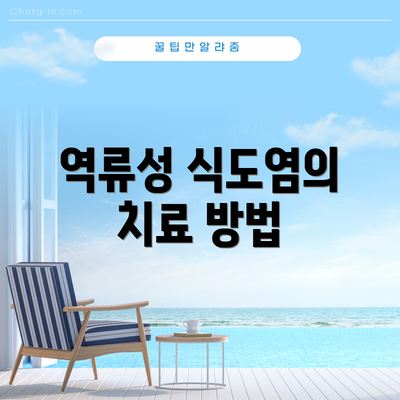 역류성 식도염의 치료 방법