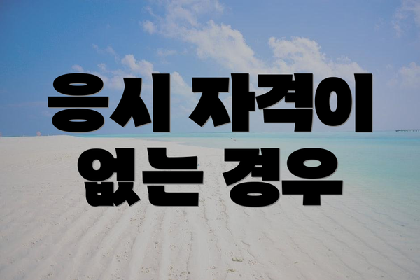 응시 자격이 없는 경우