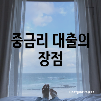 중금리 대출의 장점