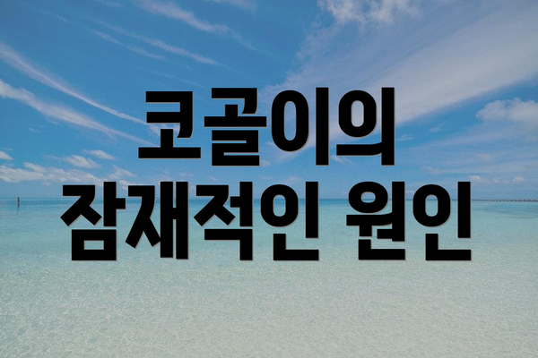 코골이의 잠재적인 원인