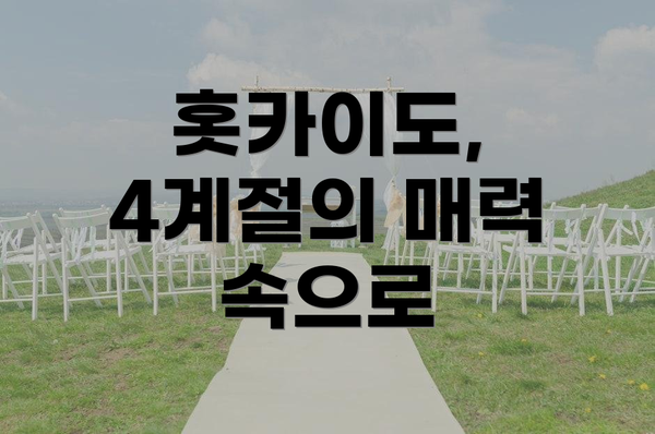 홋카이도, 4계절의 매력 속으로