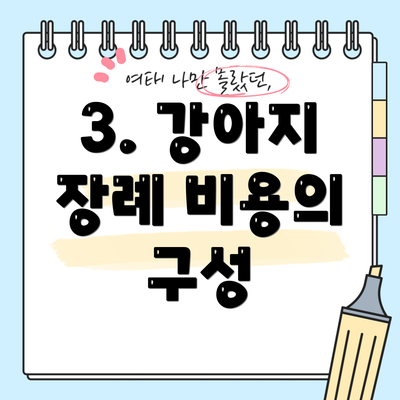 3. 강아지 장례 비용의 구성