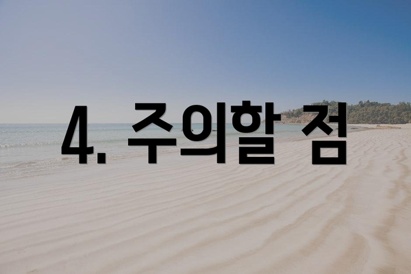 4. 주의할 점