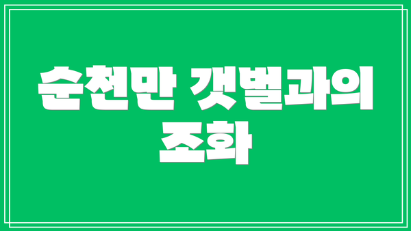 순천만 갯벌과의 조화