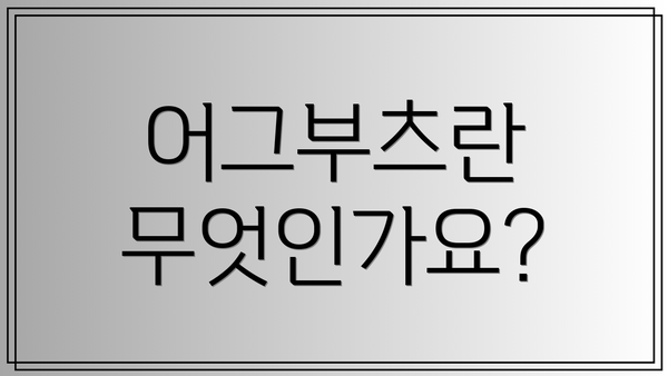 어그부츠란 무엇인가요?