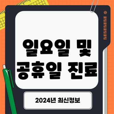 일요일 및 공휴일 진료