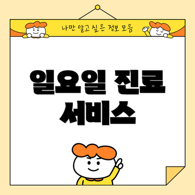 일요일 진료 서비스