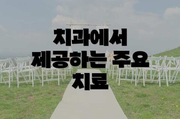 치과에서 제공하는 주요 치료