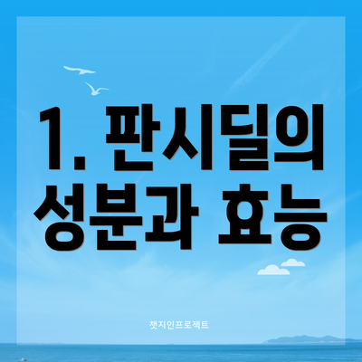 1. 판시딜의 성분과 효능