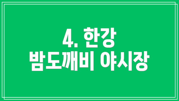 4. 한강 밤도깨비 야시장