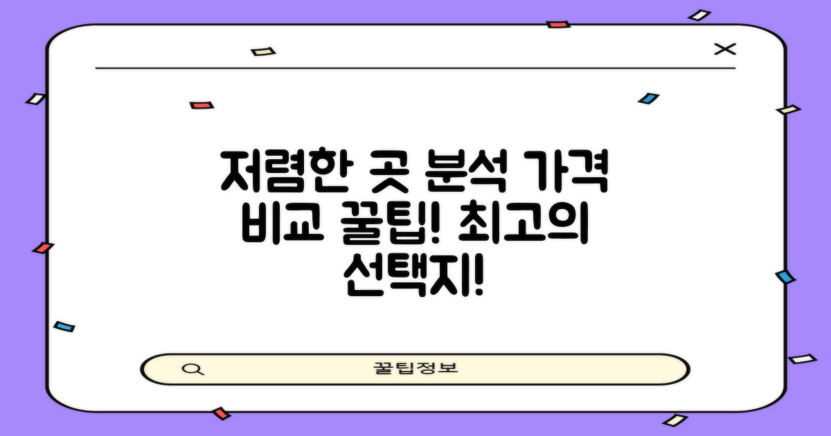 가격 비교: 저렴한 곳 분석