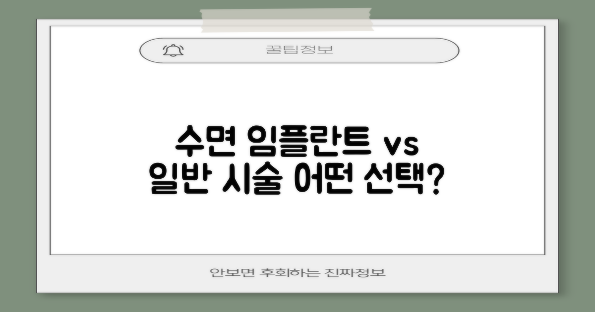 수면 임플란트 vs 일반 시술