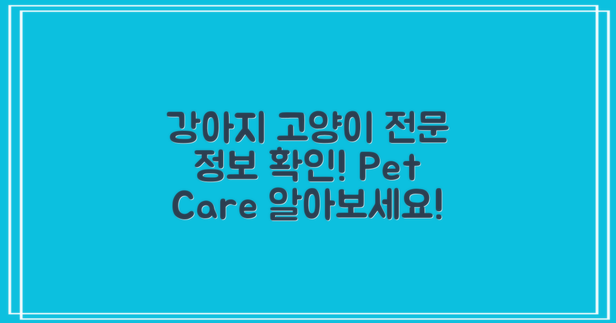 강아지, 고양이 전문 알아보세요