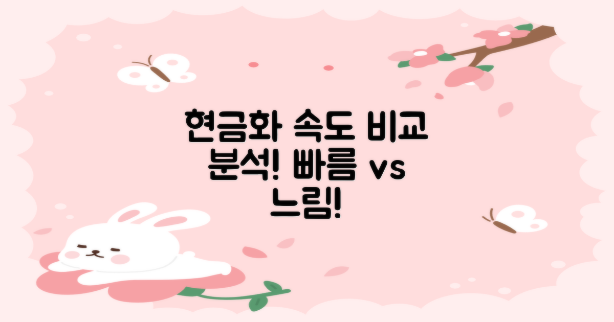 현금화 속도 비교 분석