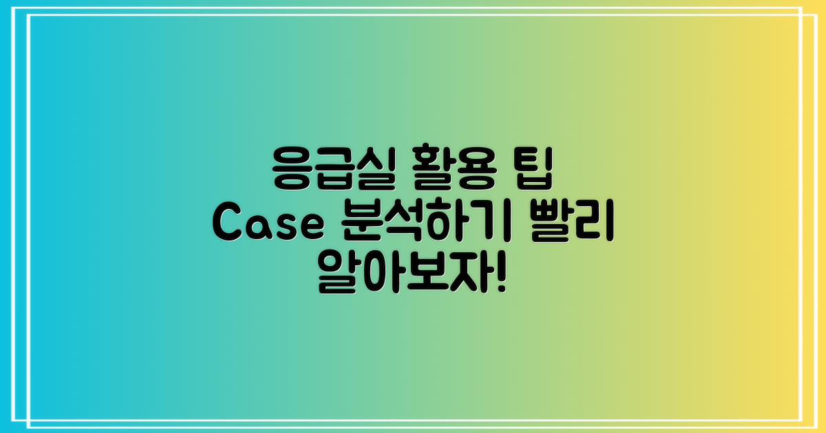 응급실 이용 사례 분석