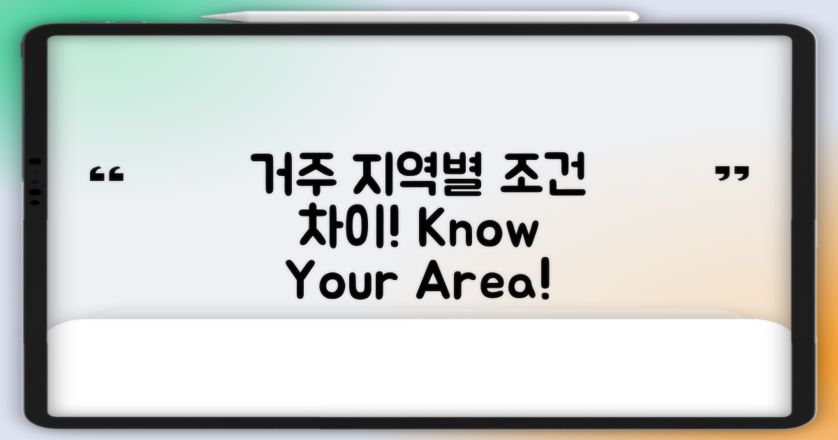 거주 지역별 조건 차이