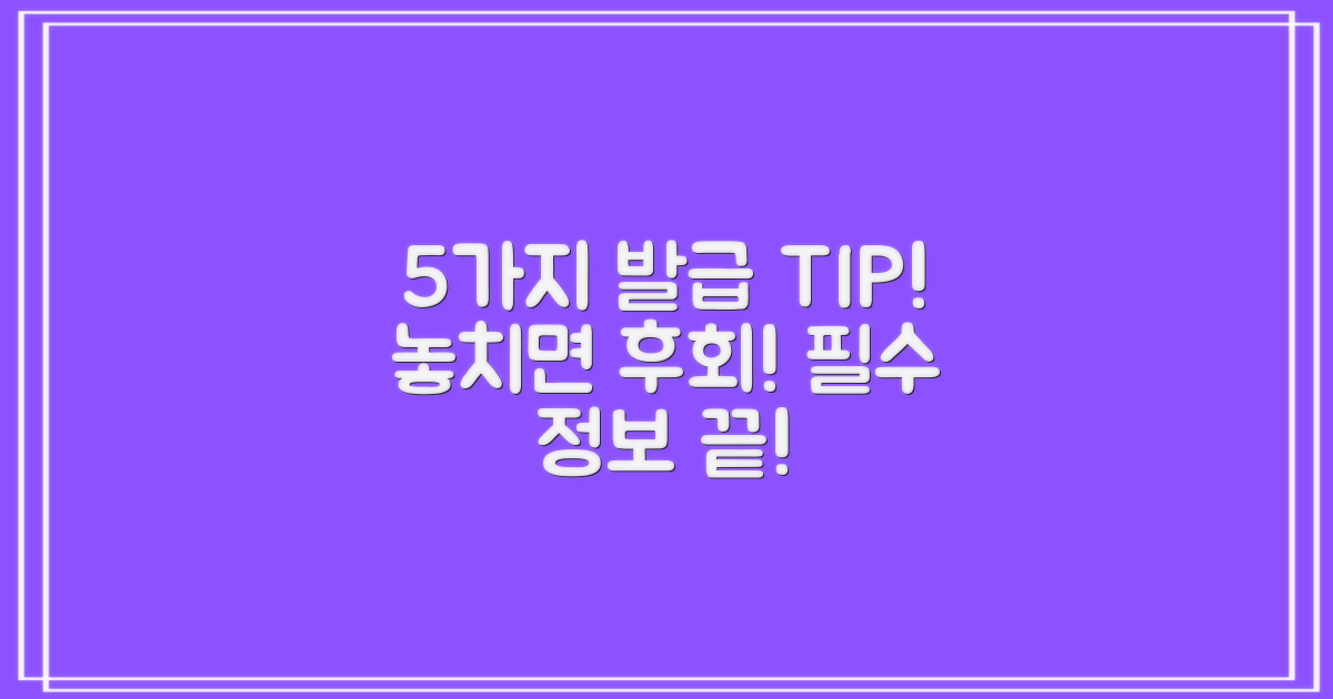 5가지 발급 필수 정보 안내