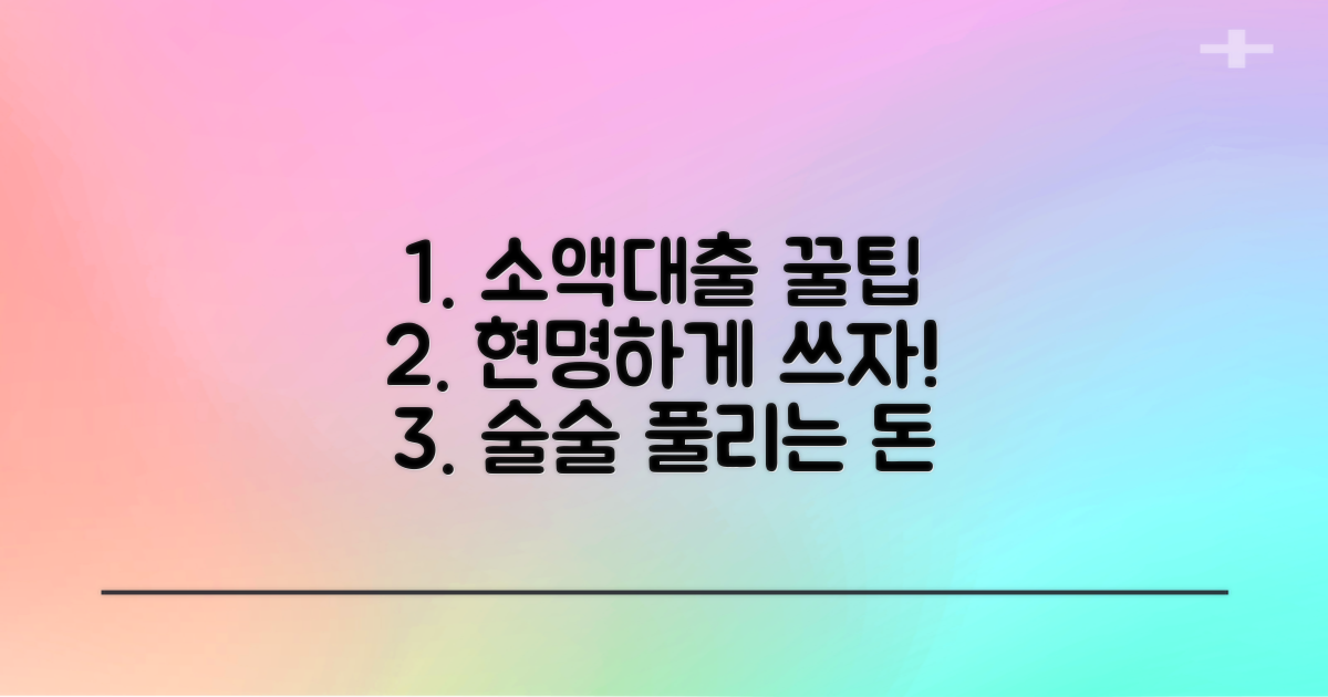 소액대출, 현명한 활용법