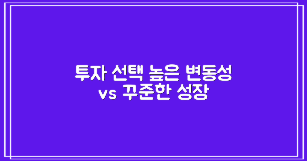수익률: 높은 변동성 vs 꾸준한 성장