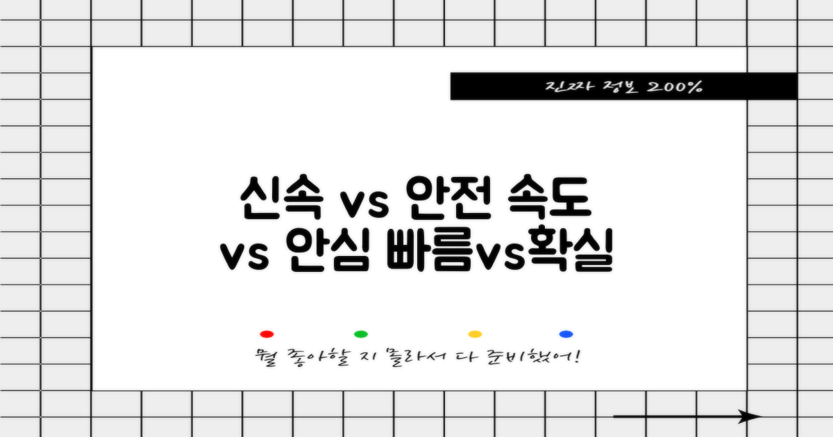 신속 vs 안전 비교