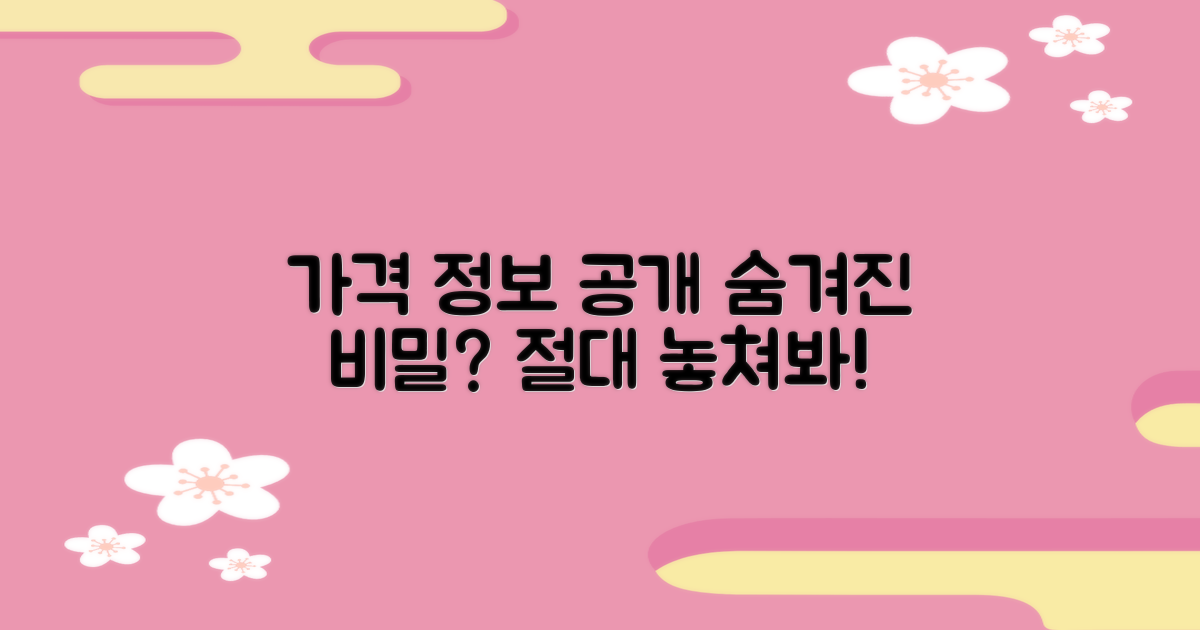 합리적인 가격 정보 공개