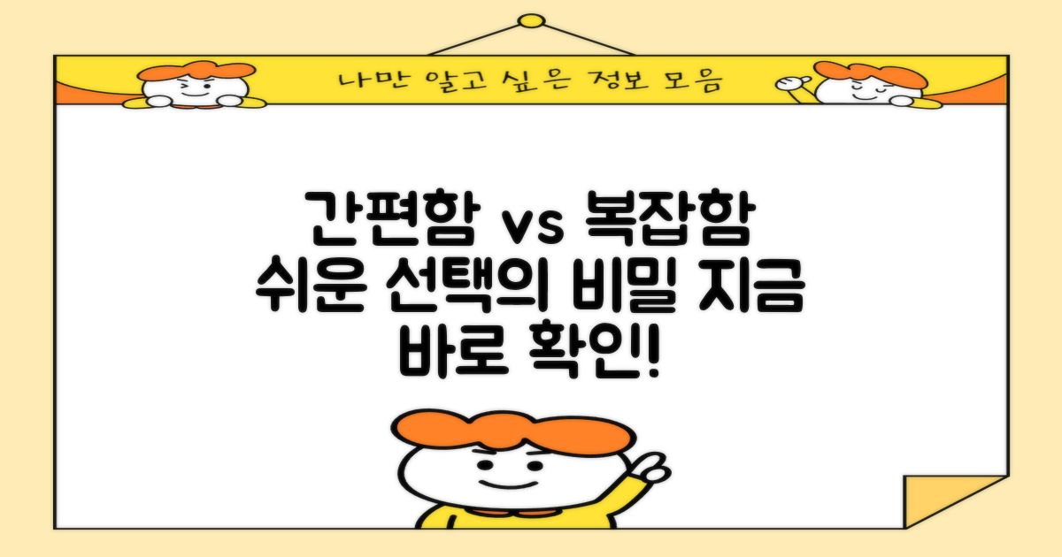 복잡함 대신 간편함, 그 차이는?